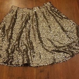 Xhilaration Gold Sequin Skirt